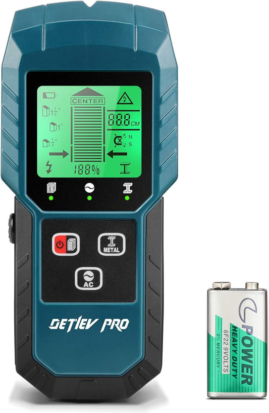 Detlev Pro Stud Detector 5 in 1 Multi Function Wall Scanner