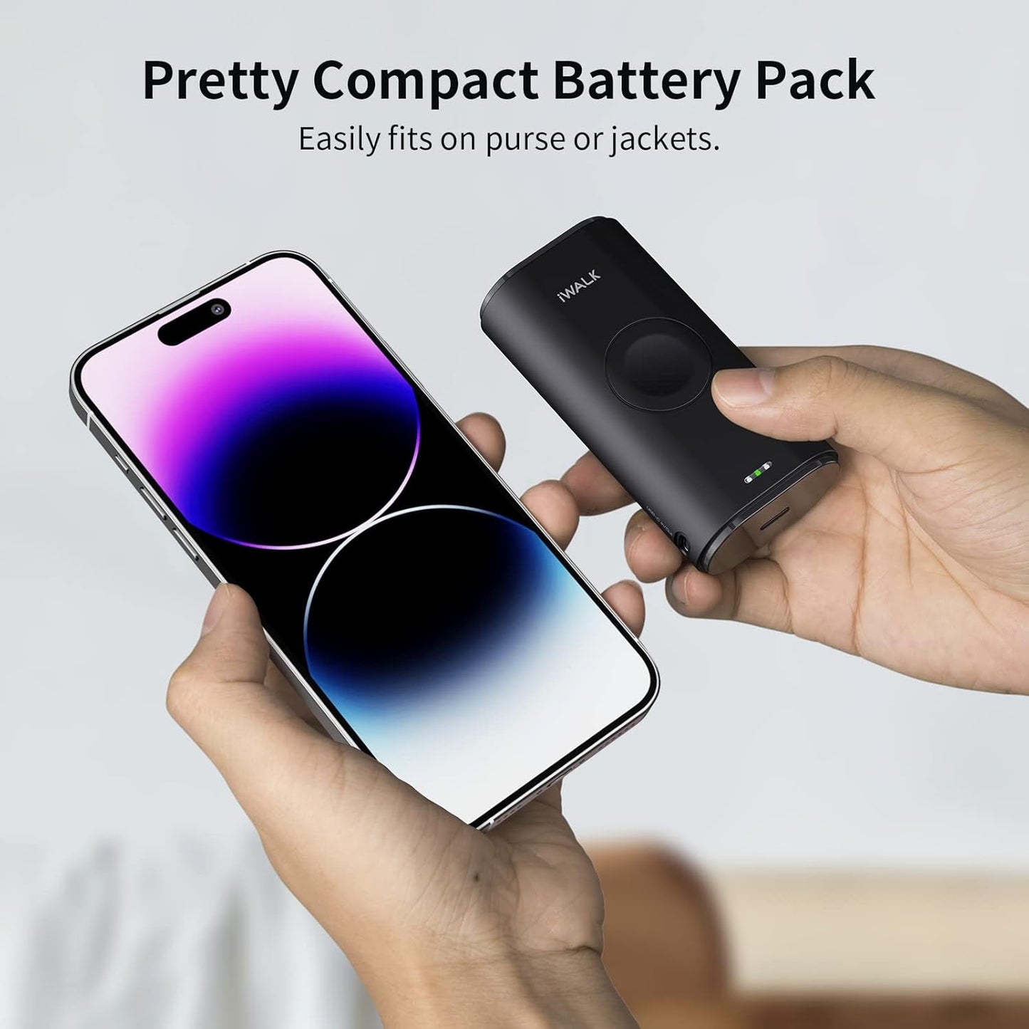 iWALK Portable Charger for Apple Watch, External Battery 9000mAh with Built-in Cable, Apple Watch & Phone Charger, Compatible with Apple Watch Series 7/6/SE/5/4/3/2/1, iPhone 14/13/12/11/X/7/6s
