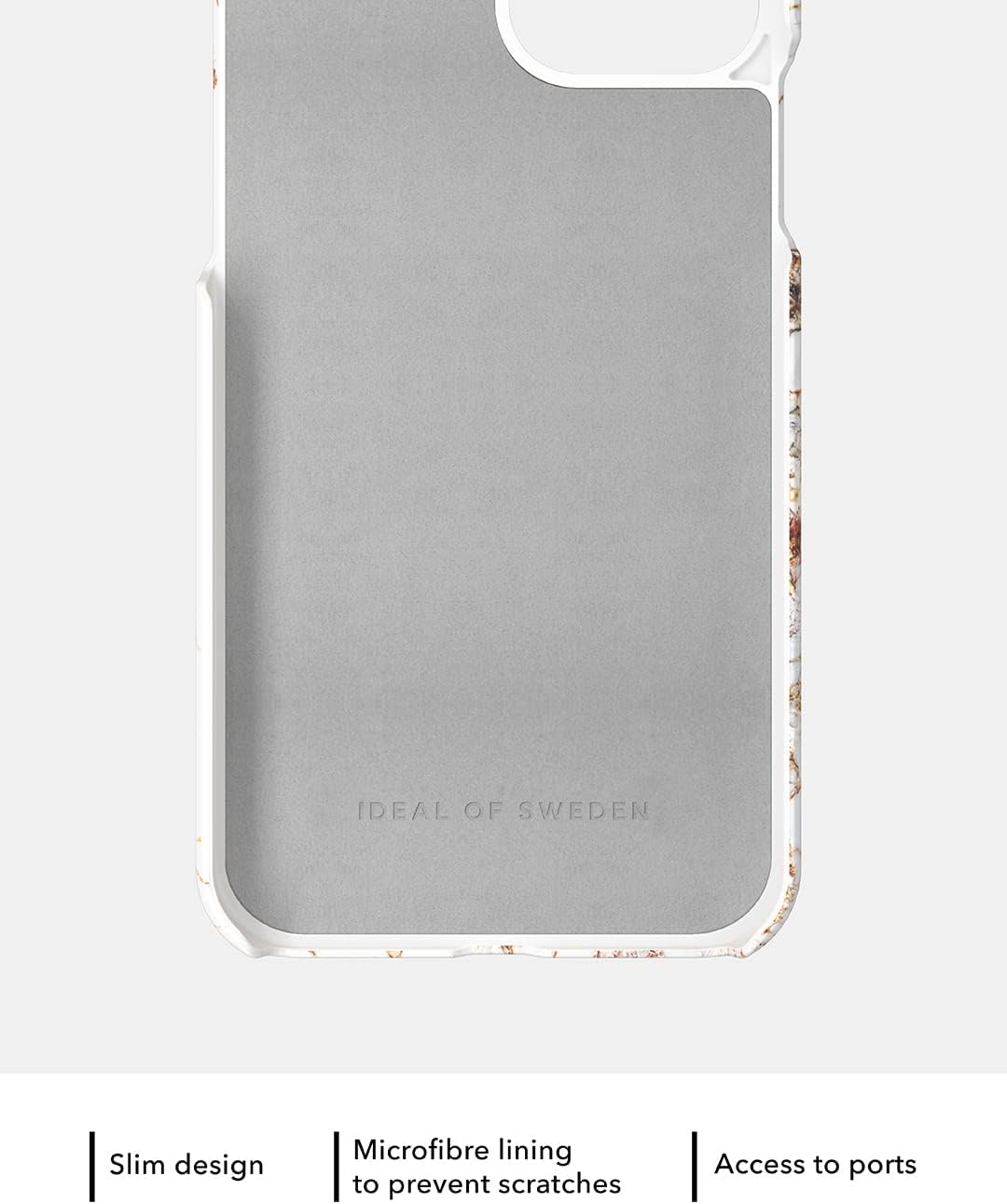iDeal Of Sweden Phone Case, Microfibre Lining Qi-Wireless Charger Compatible for iPhone 11 (Floral Romance)