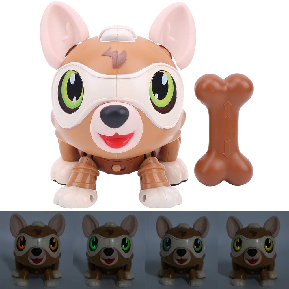cigemay Dancing Realistic Smart Sensor Robot Dog Toy,Robotic Dog,For Kids Over 3 Years Boys&Girls(Magic Pet Dog Brown [Finished Version])