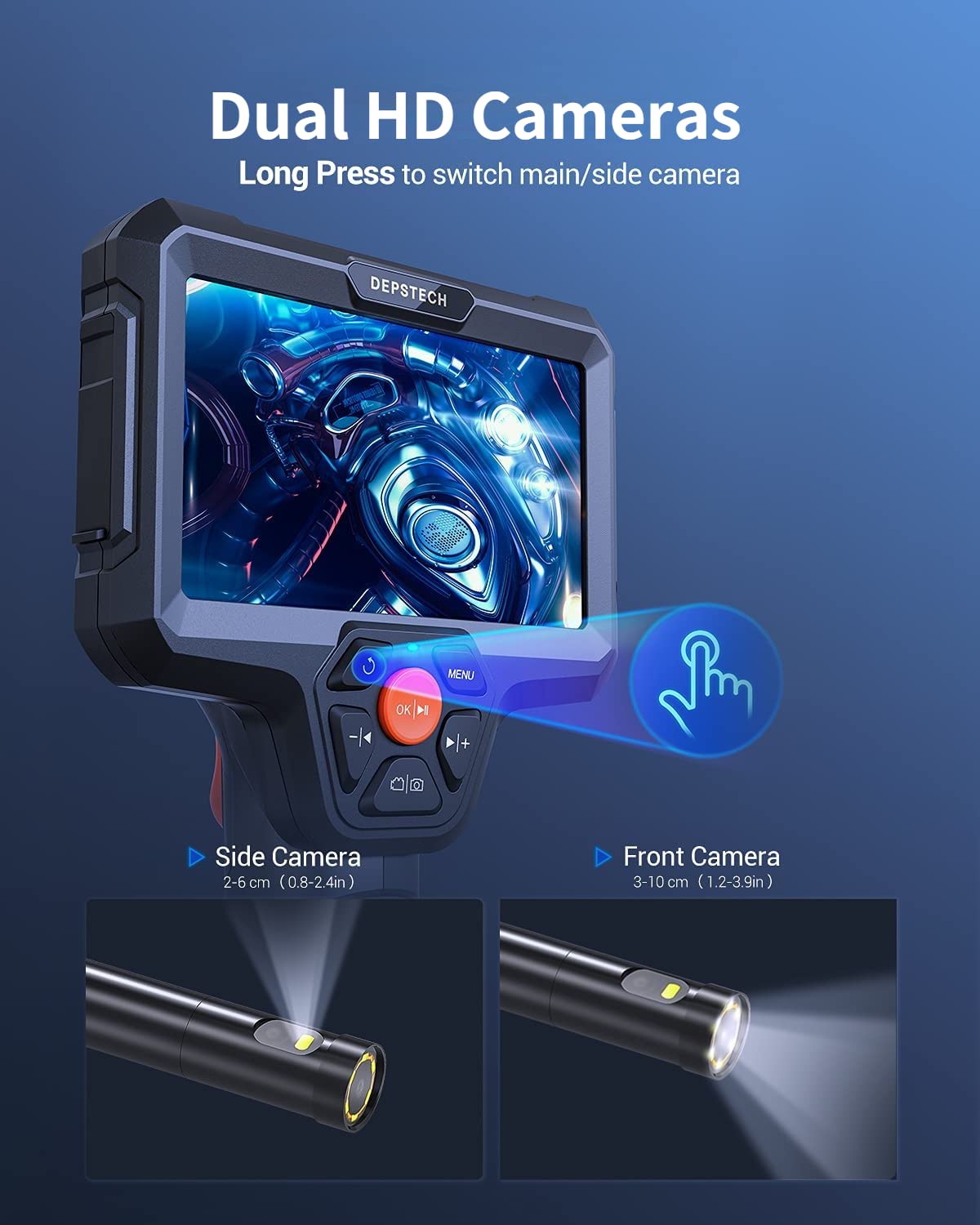 DEPSTECH 5 Inch IPS Display Endoscope Camera