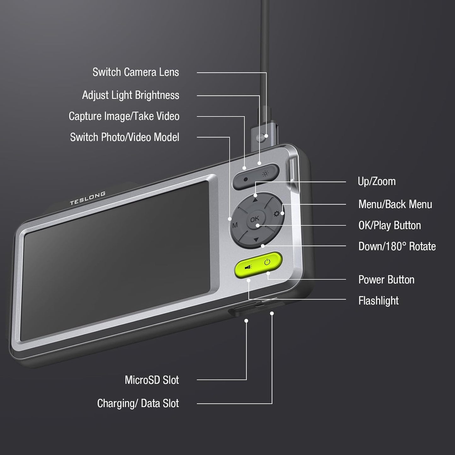 TESLONG NTS500B 5mm Dual Lens Inspection Camera
