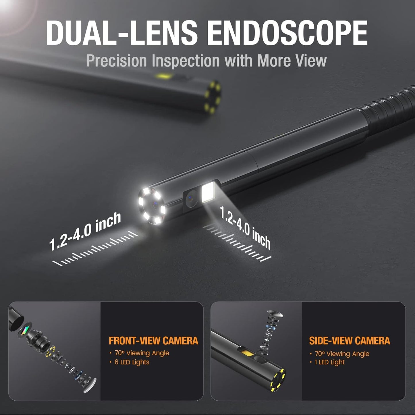 TESLONG NTS500 Industrial Waterproof Borescope Camera