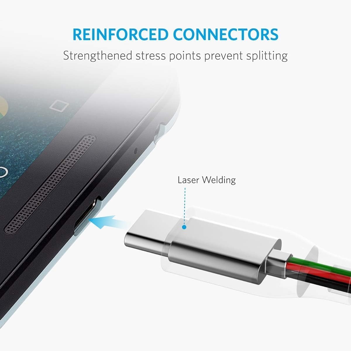 Anker PowerLine+ USB-C to USB 3.0 cable (6ft/1.8m), High Durability, for USB Type-C Devices Including Galaxy S8/S8+/S9/S10, MacBook, iPad Pro 2018, Sony XZ, LG V20 G5 G6, HTC 10, Xiaomi 5 and More