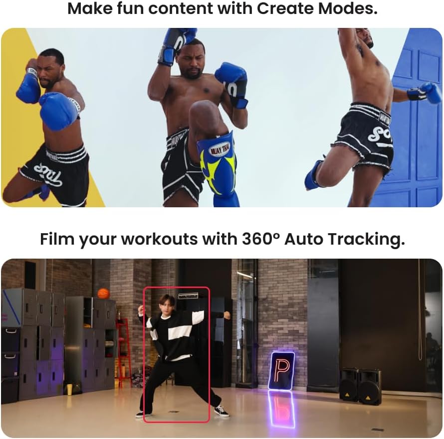 Pivo Classic Auto Face & Body Tracking Phone Holder, 360° Rotation Phone Camera AI Smart Shooting Mount for Content Creators, Livestreamers, Compatible with iPhone & Android with Remote Control