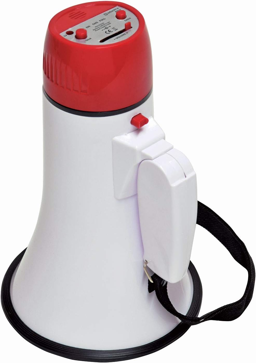 Adastra | Rechargable Megaphone With Foldable Handle & Wrist Strap 10W with Siren
