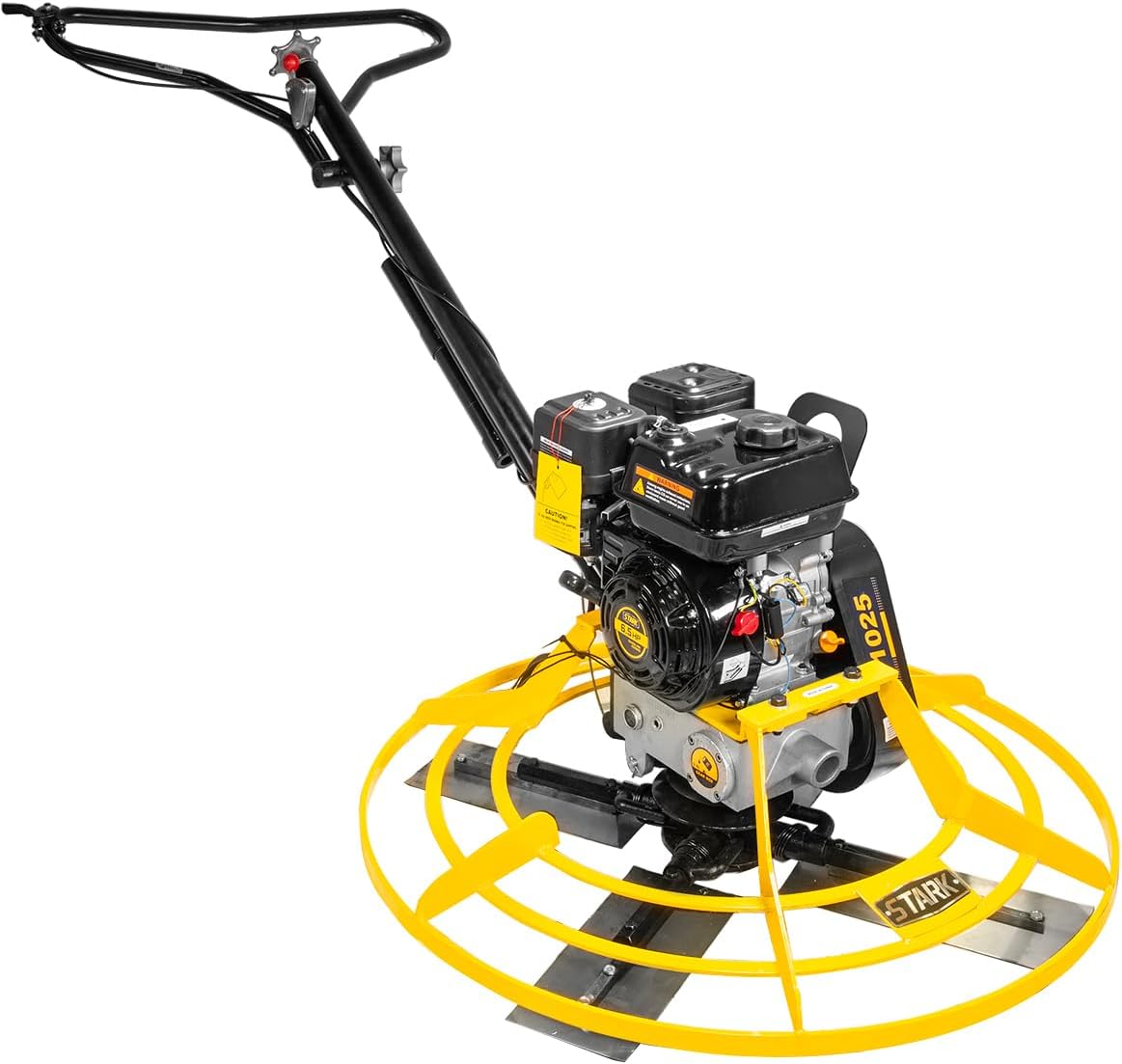 Lucky Cm 6.5HP Walk Behind Power Trowel Gas-Powered Surface Smoother Finisher Screed Concrete Cement w/ Finishing Blades