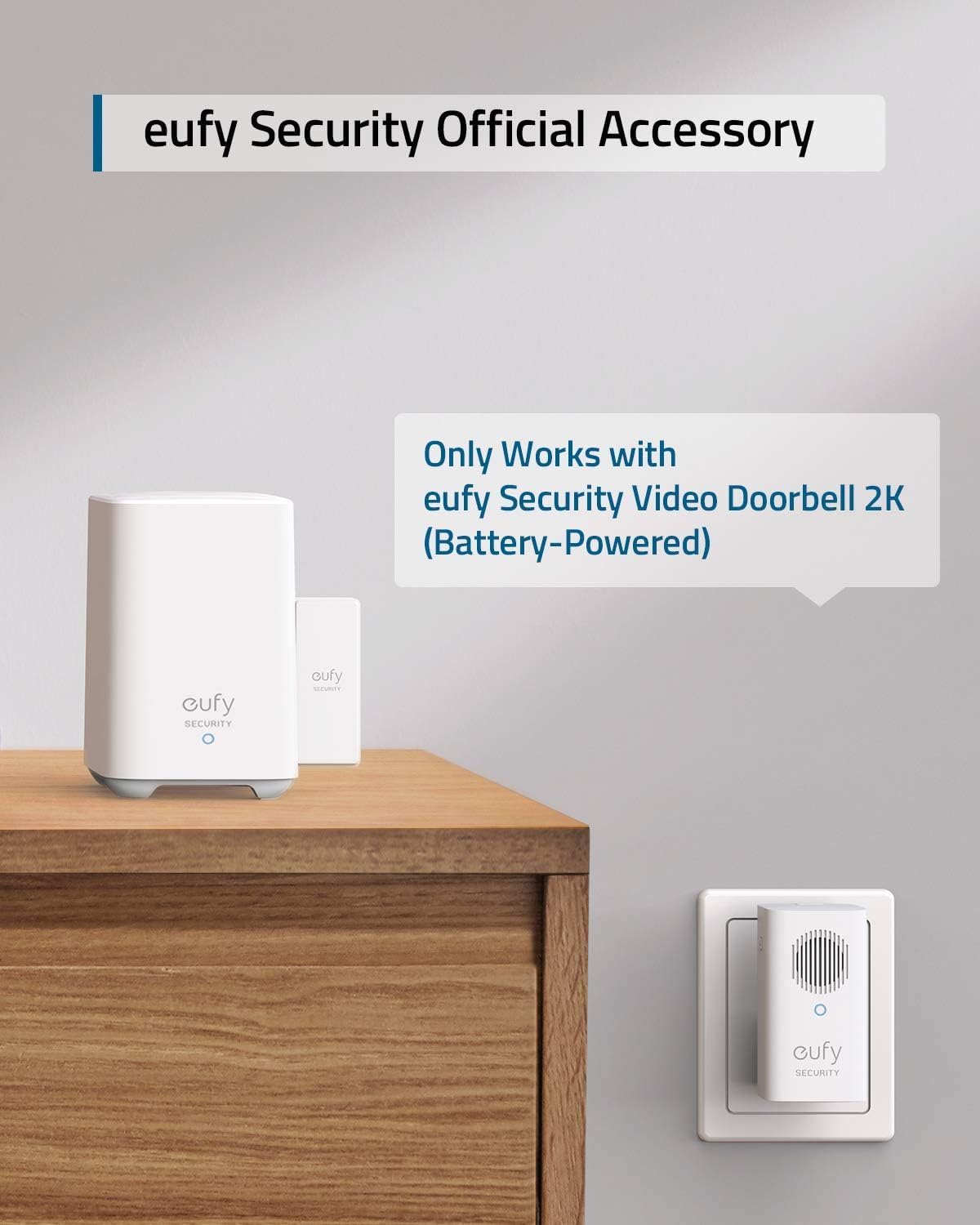 eufy Security Video Doorbell Chime, Add-on Chime for S220/S330, Requires eufy HomeBase 2 or HomeBase 3, Simultaneous Ringtone, Adjustable Volume