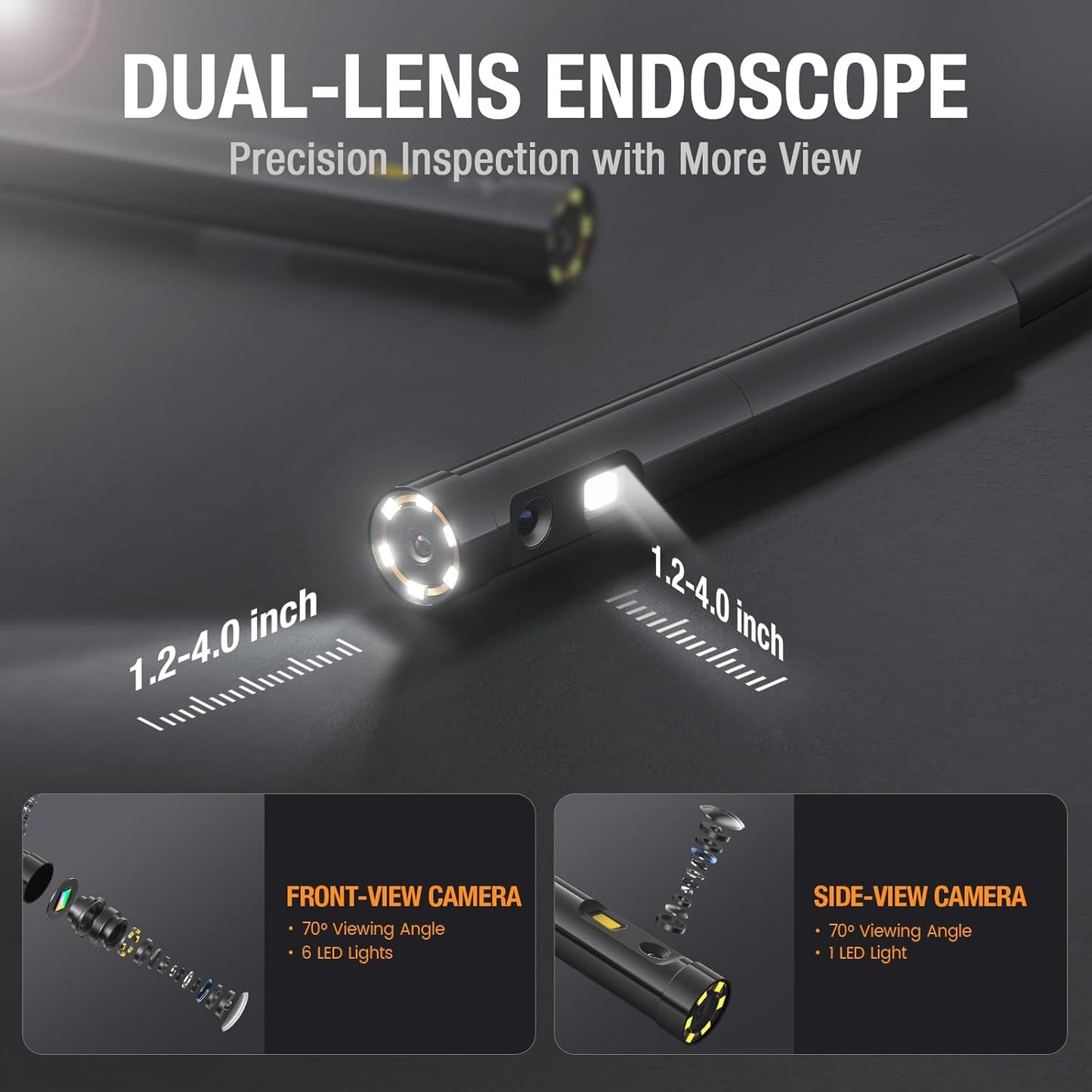TESLONG NTS500B 5mm Dual Lens Inspection Camera