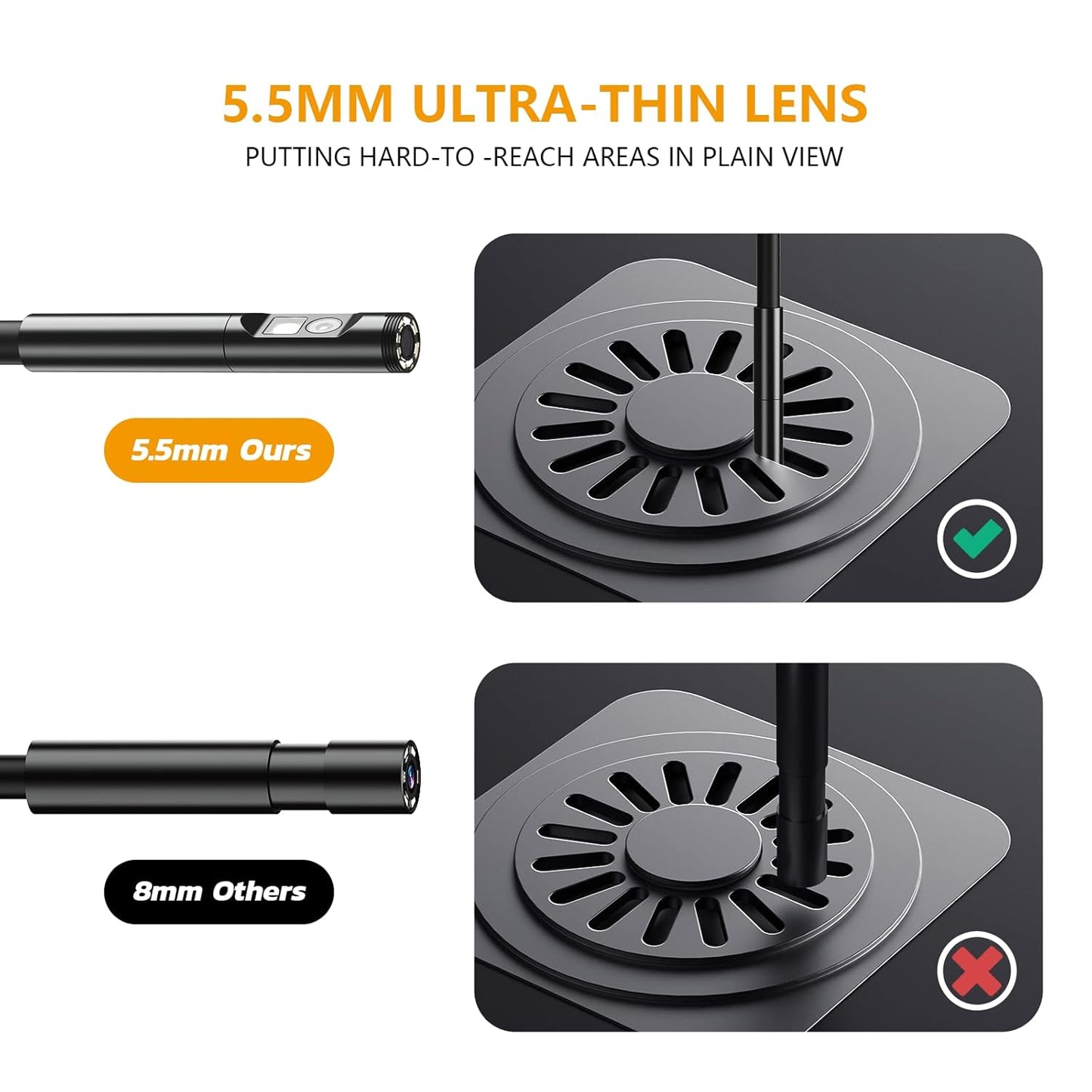 ZEALTRON Screen Endoscope Camera P80
