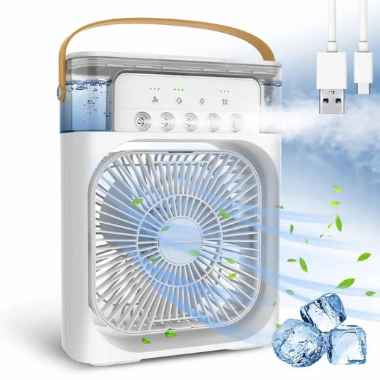SKYLUME® Mist Fan with 5 Hole Spray, Efficient Cooling for Home, Office, and Outdoor Spaces, Ultra-Quiet and Portable