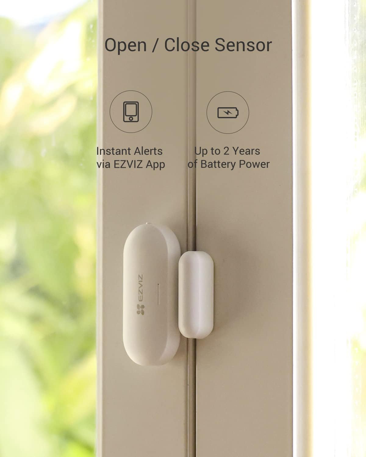 EZVIZ Alarm 4-Piece Sensor Kit Wi-Fi, PIR Human Motion Detector, Open/Close Contact Sensor for Door/Window, SOS Emergency Button for Elderly, Security System with Home Gateway, APP Instant Alerts