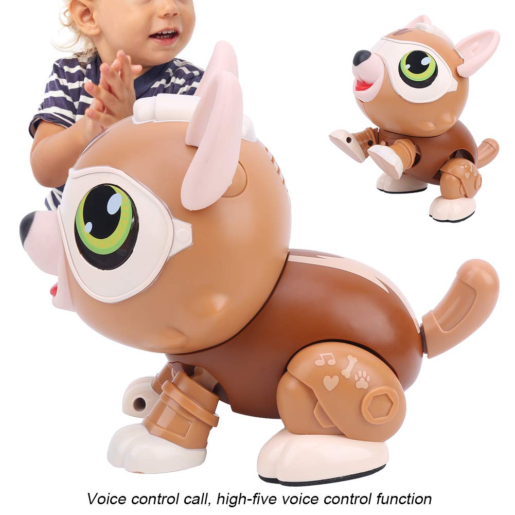 cigemay Dancing Realistic Smart Sensor Robot Dog Toy,Robotic Dog,For Kids Over 3 Years Boys&Girls(Magic Pet Dog Brown [Finished Version])