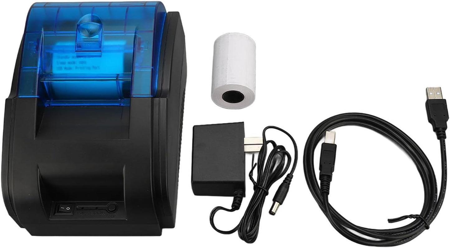 Thermal Receipt Printer, USB Bluetooth 58mm Desktop Printer for Commercial Use with Versatile Connectivity, Fast Printing Speed, Ideal for Commercial Use