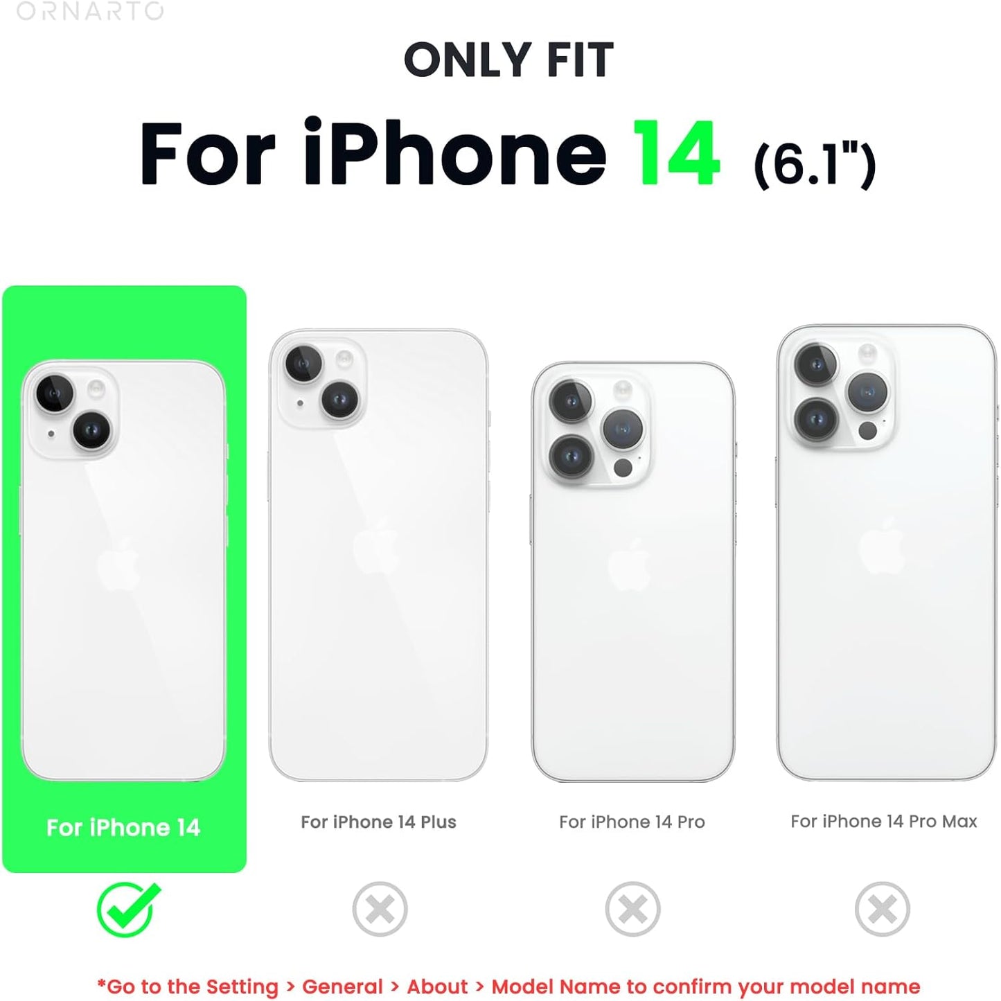 ORNARTO Iphone 14 Pro 6.1 Case Kit