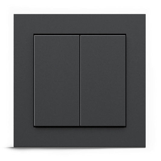 GIRA + Senic Friends of Hue Smart Switch | Wireless Homekit Light Switch and Dimmer | Compatible with Philips Hue (No Batteries, No Charging) | Made in Germany | Gira Light Switch Anthracite