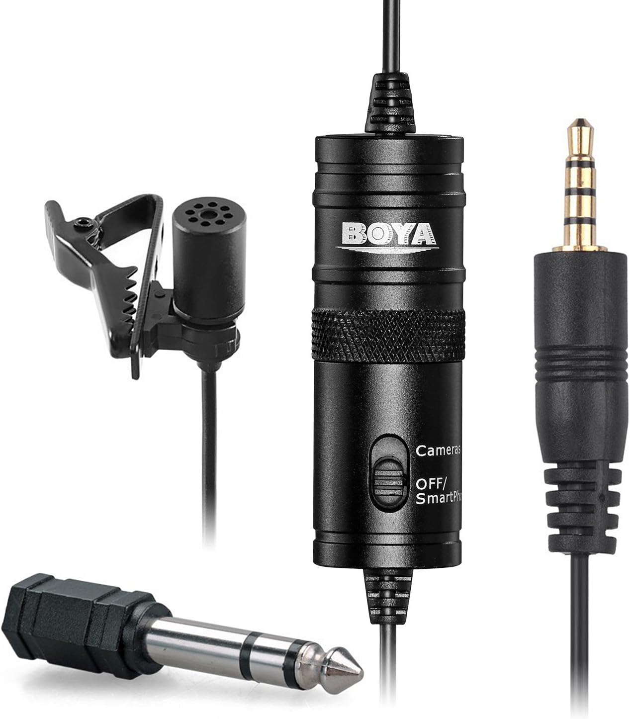 BOYA by M1 Lavalier Microphone for Smartphones Canon Nikon DSLR Cameras Camcorders Audio Recorder PC