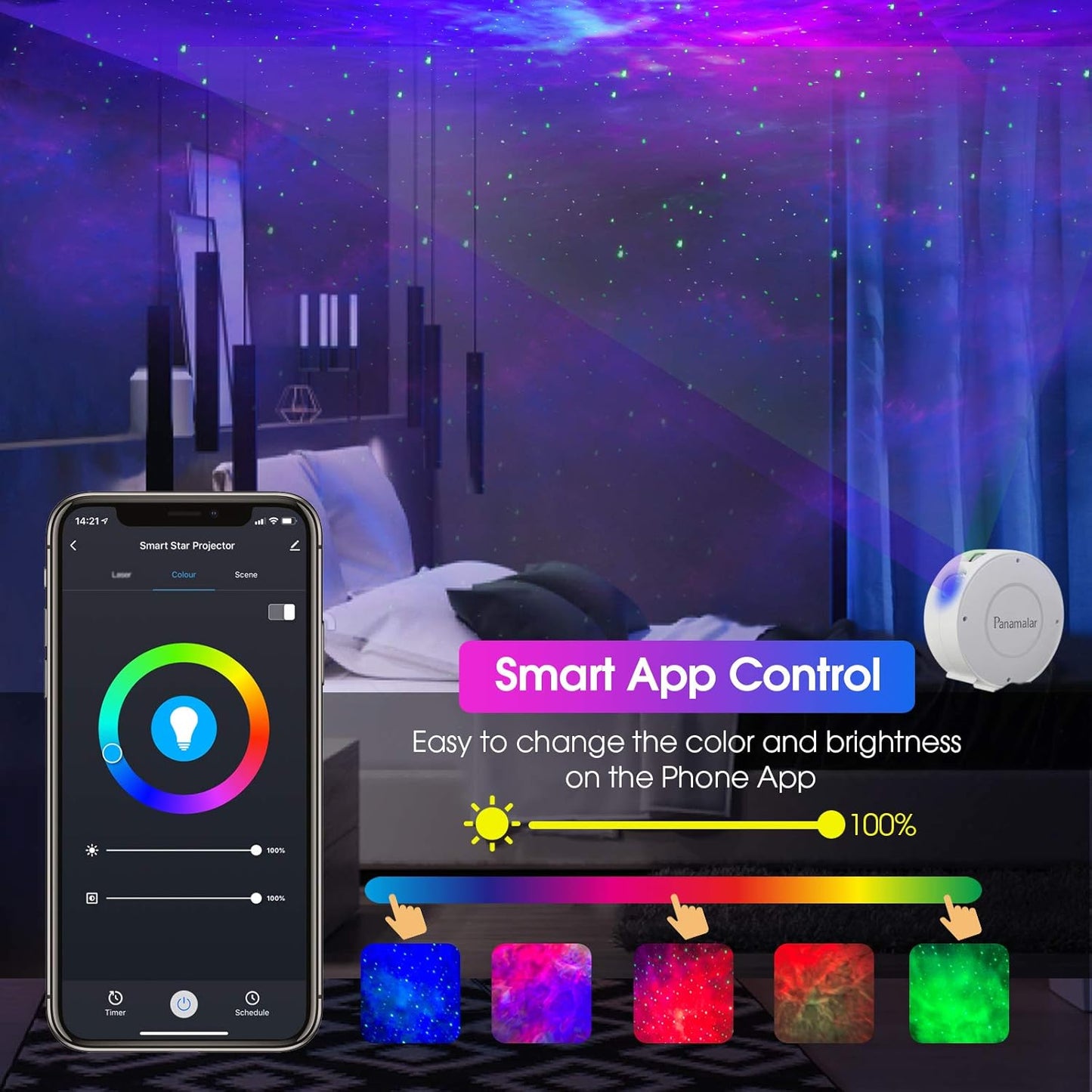 Smart Star Projector, WiFi Galaxy Light Projector Nebula Cloud Projector with APP Control,Timer,Alexa Voice Control, Starry Sky Projector Night Light for Bedroom Kids Party Gift