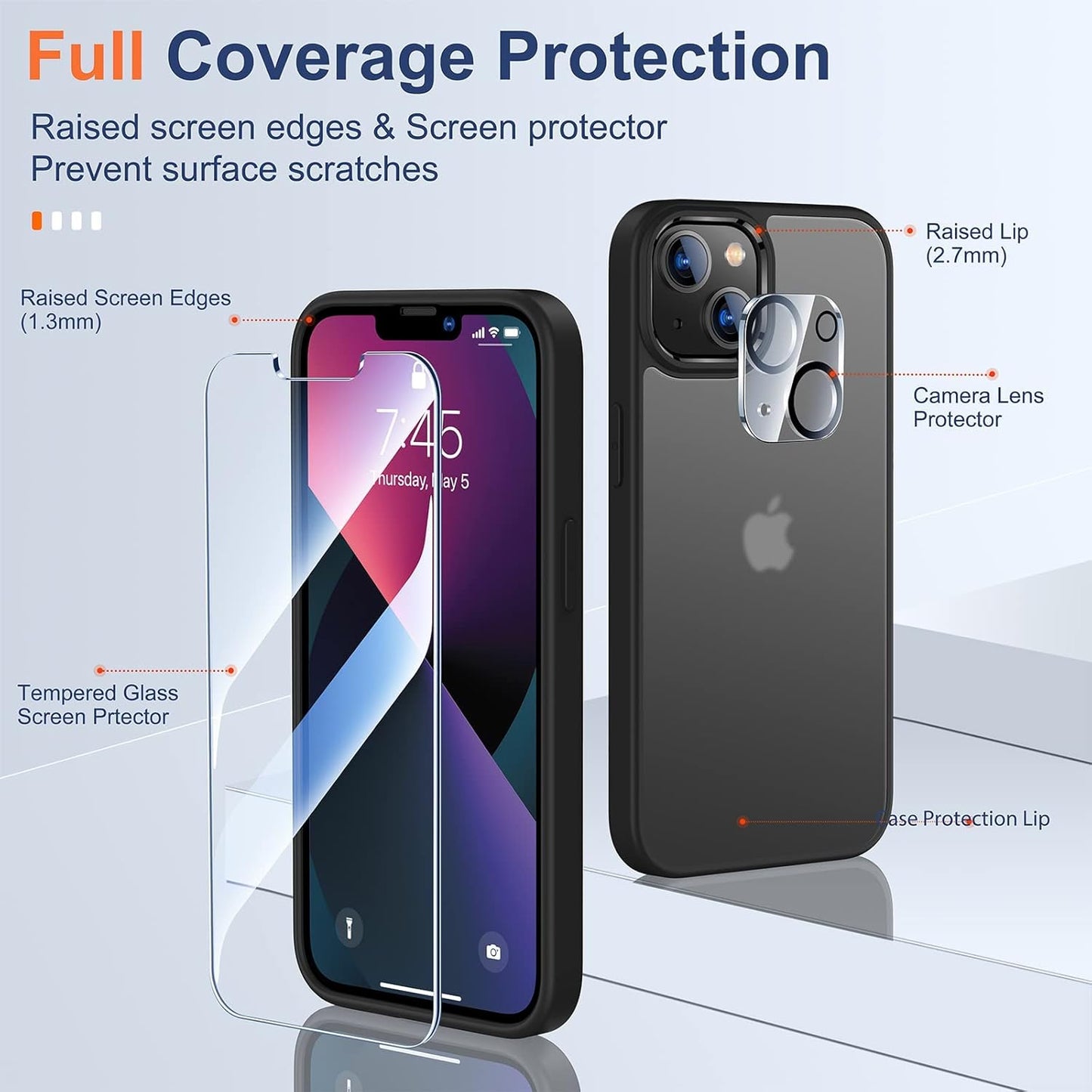 UNIQUEME 5 in 1 Iphone 13 mini Back Cover