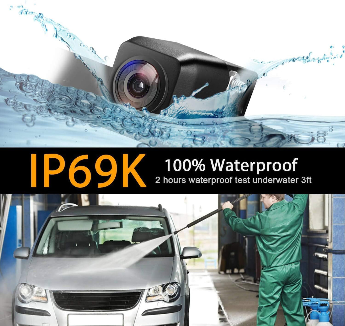 HD 1280x720p Reversing Camera Rear View Backup Camera Waterproof Night Vision for Toyota Sequoia Toyota 4Runner SW4 / Hilux Surf Toyota Fortuner SW4