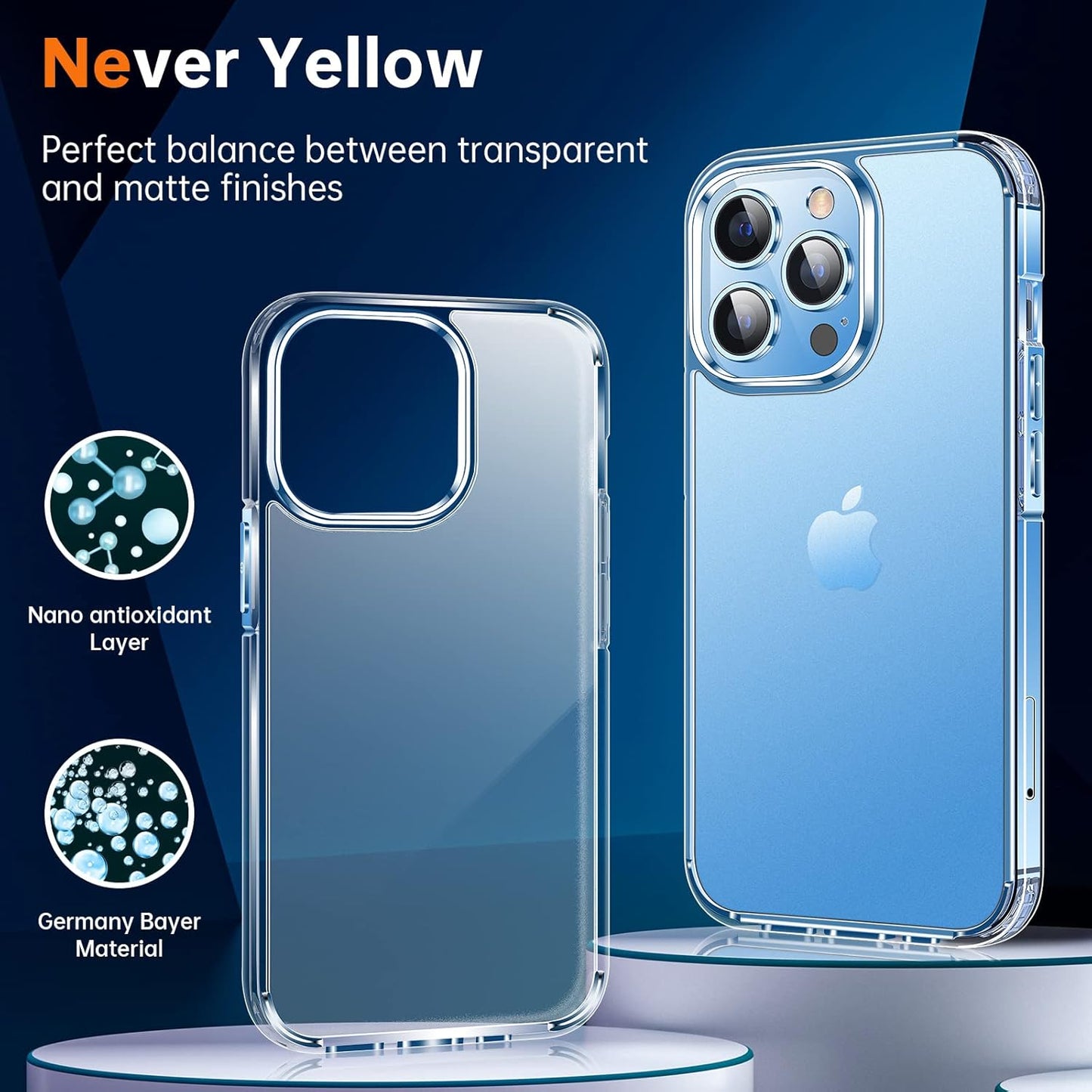 LK for iPhone 13 Pro Case, 2 Pack Tempered Glass Screen Protector + 2 Packs Lens Protector, Matte-Finish, All-Round Protection, Shockproof, Anti-Scratches Kit for iPhone 13 Pro case
