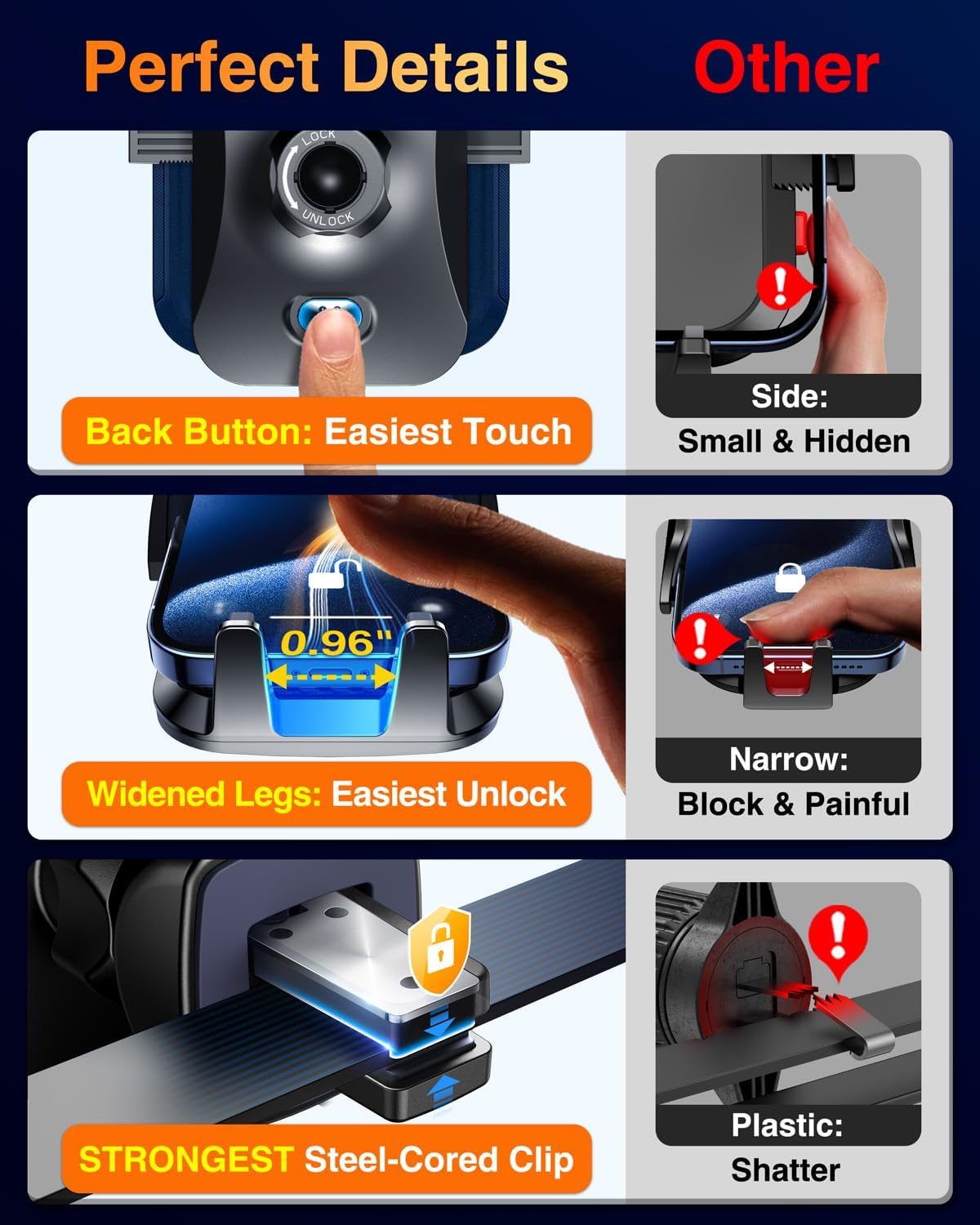 VANMASS 【85+LBS Strongest Suction & Military-Grade 2025 Ultimate Car Phone Mount【Patent & Safety Certs】 Cell Phone Holder Truck Stand for Dashboard Windshield Vent for iPhone 16 15 Pro Max 14 Samsung Visit the VANMASS Store