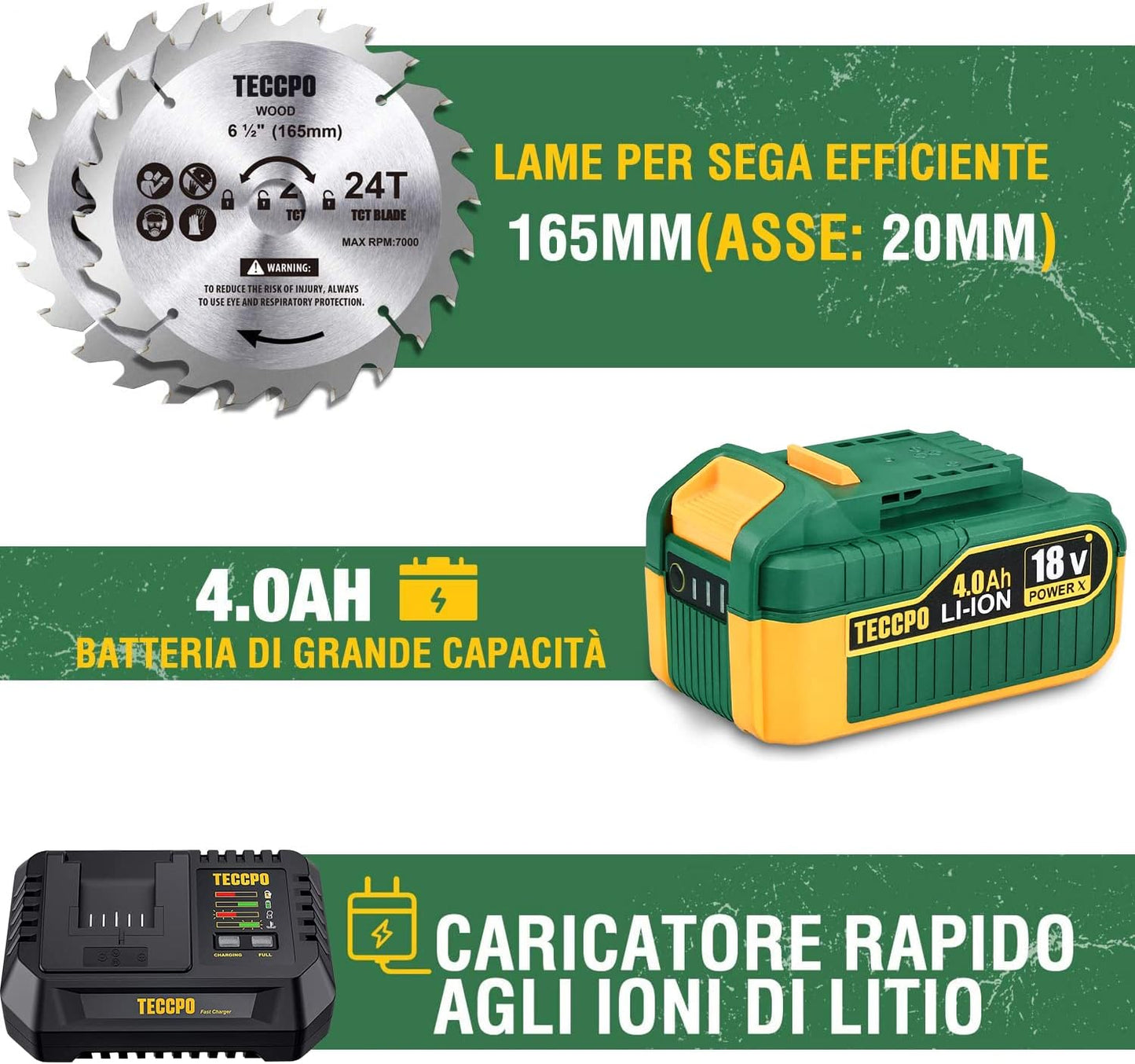 Cordless Circular Saw Teccpo MTW300B
