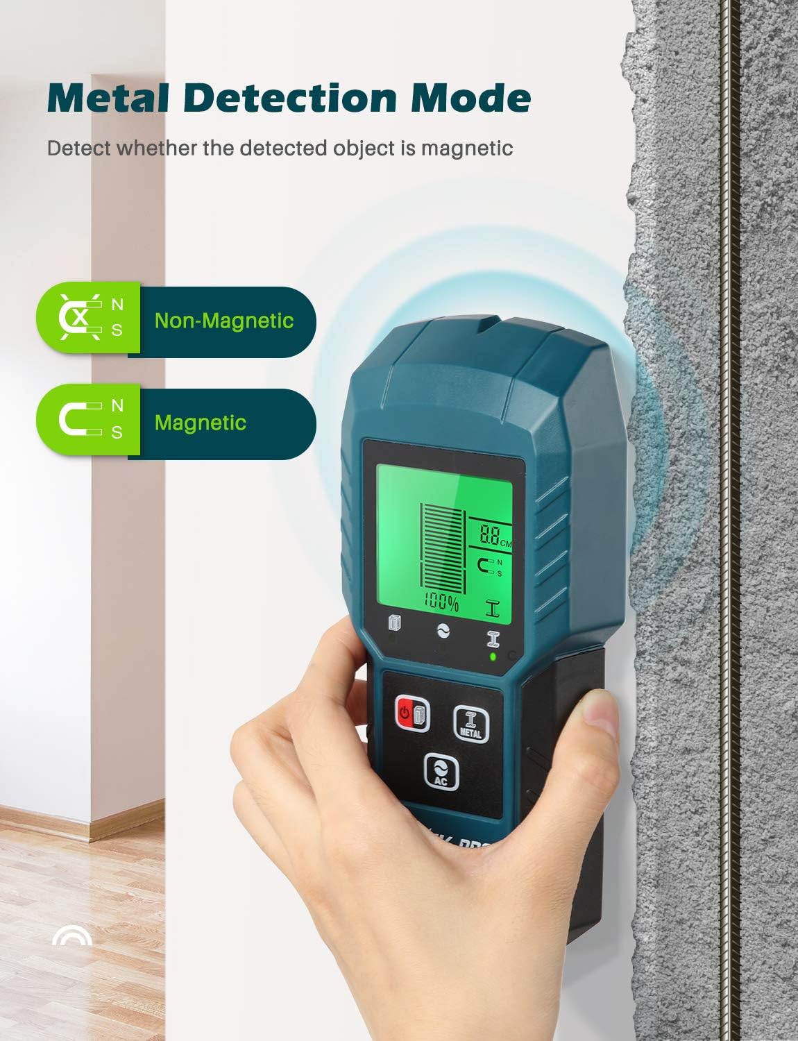 Detlev Pro Stud Detector 5 in 1 Multi Function Wall Scanner