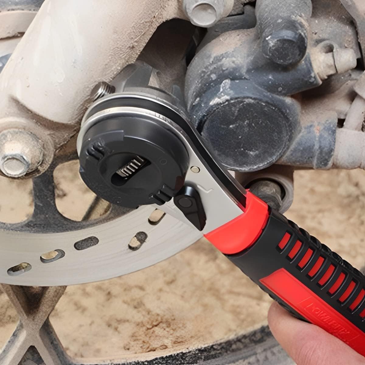 Multifunctional Ratchet Wrench, Adjustable Metal Heavy Duty Socket Wrenchfor 1/4-7/8 Inch Screw, Ergonomic Non-slip Wrench Portable Labor Saving Wrench for Repairing Car Motorcycle Bicycle