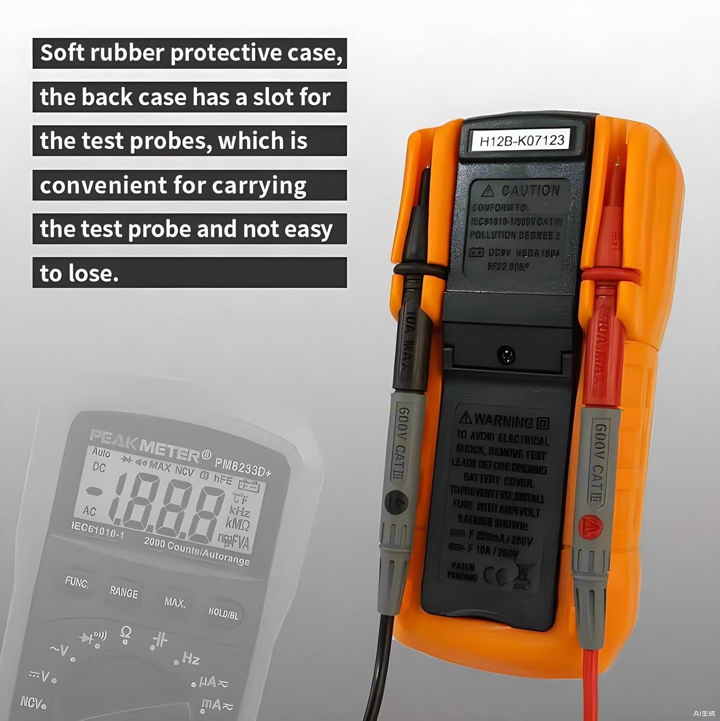 PEAKMETER Digital Multimeter PM8233A PM8233B PM8233D PM8233D+/E AC DC Ampmeter Voltmeter Tester DC Current Resistor Continuity diode test Data Hold Handheld Pocket Size 2000 counts(PM8233A)
