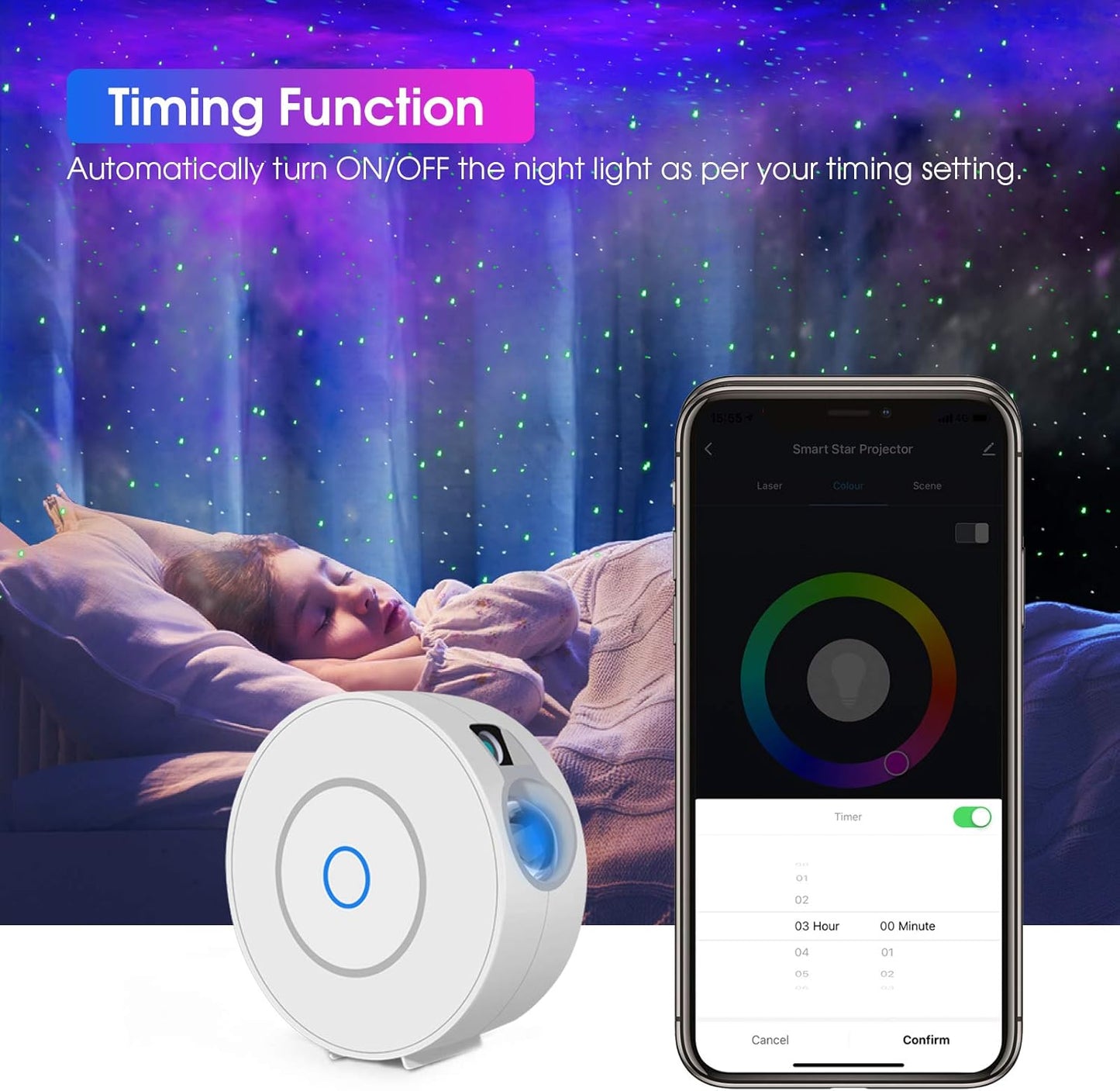 Smart Star Projector, WiFi Galaxy Light Projector Nebula Cloud Projector with APP Control,Timer,Alexa Voice Control, Starry Sky Projector Night Light for Bedroom Kids Party Gift