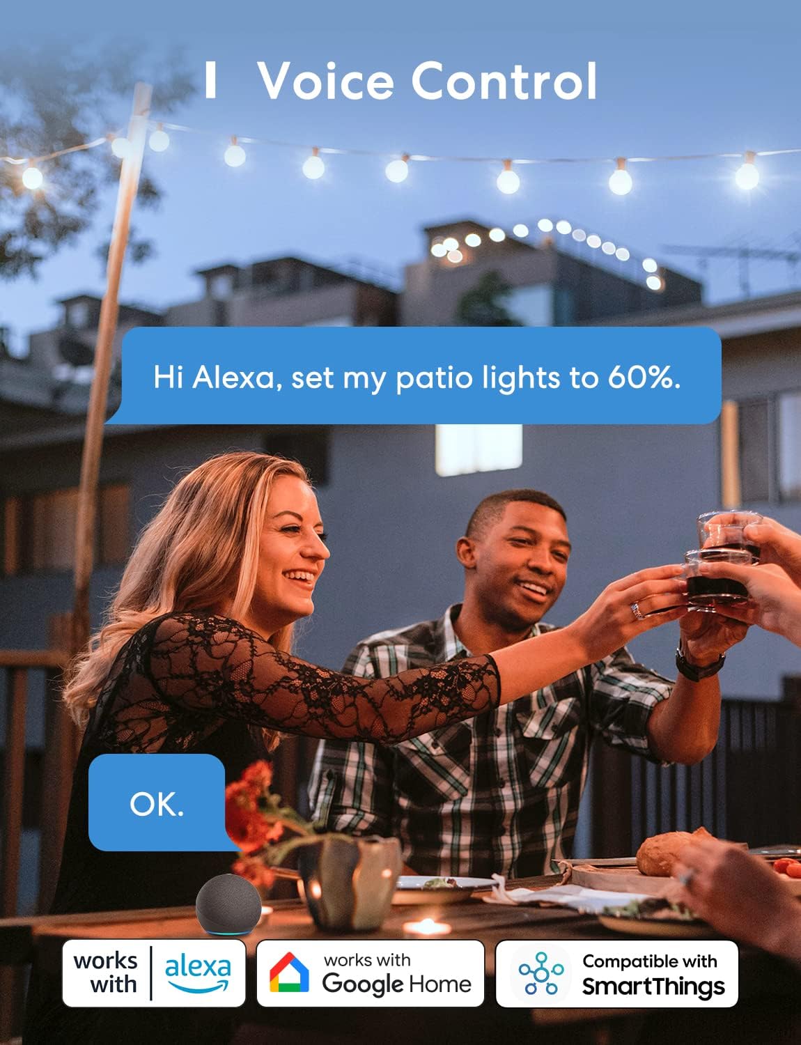 meross WiFi Smart Plug IP44 Outdoor 2 Grounded Heavy Duty Outlet Compatible with Amazon Alexa, Google Assistant, SmartThings
