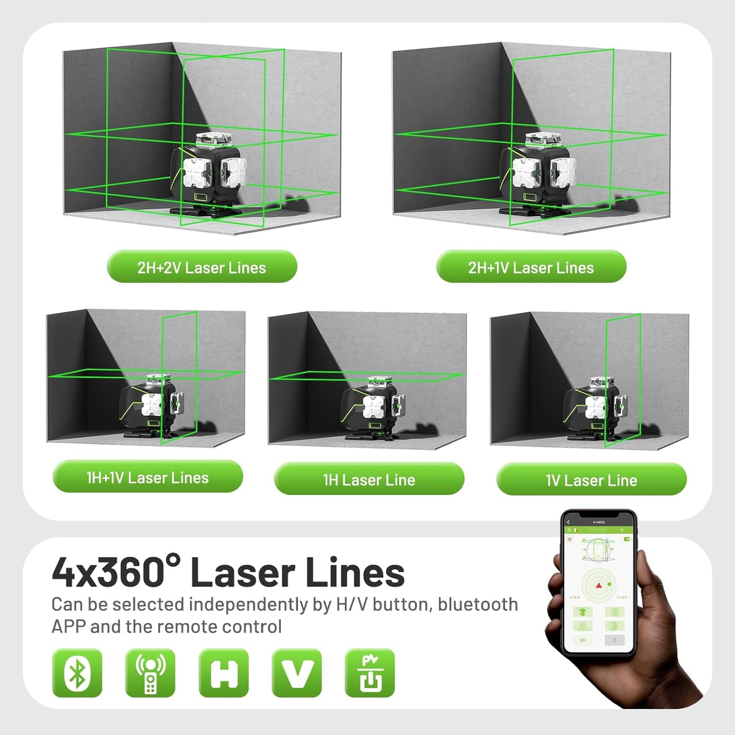 Huepar S04CG 4D Laser Level
