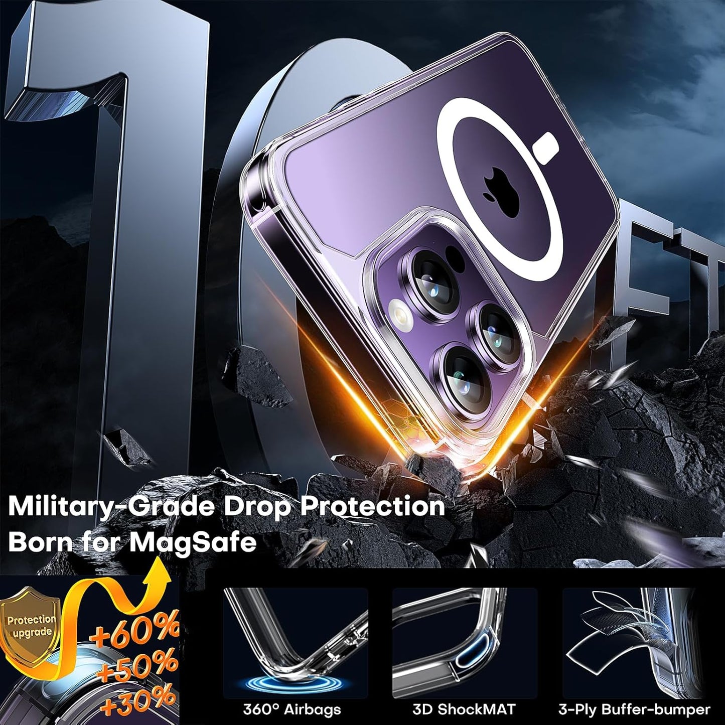 TAURI 3 in 1 Magnetic for iPhone 14 Pro Case