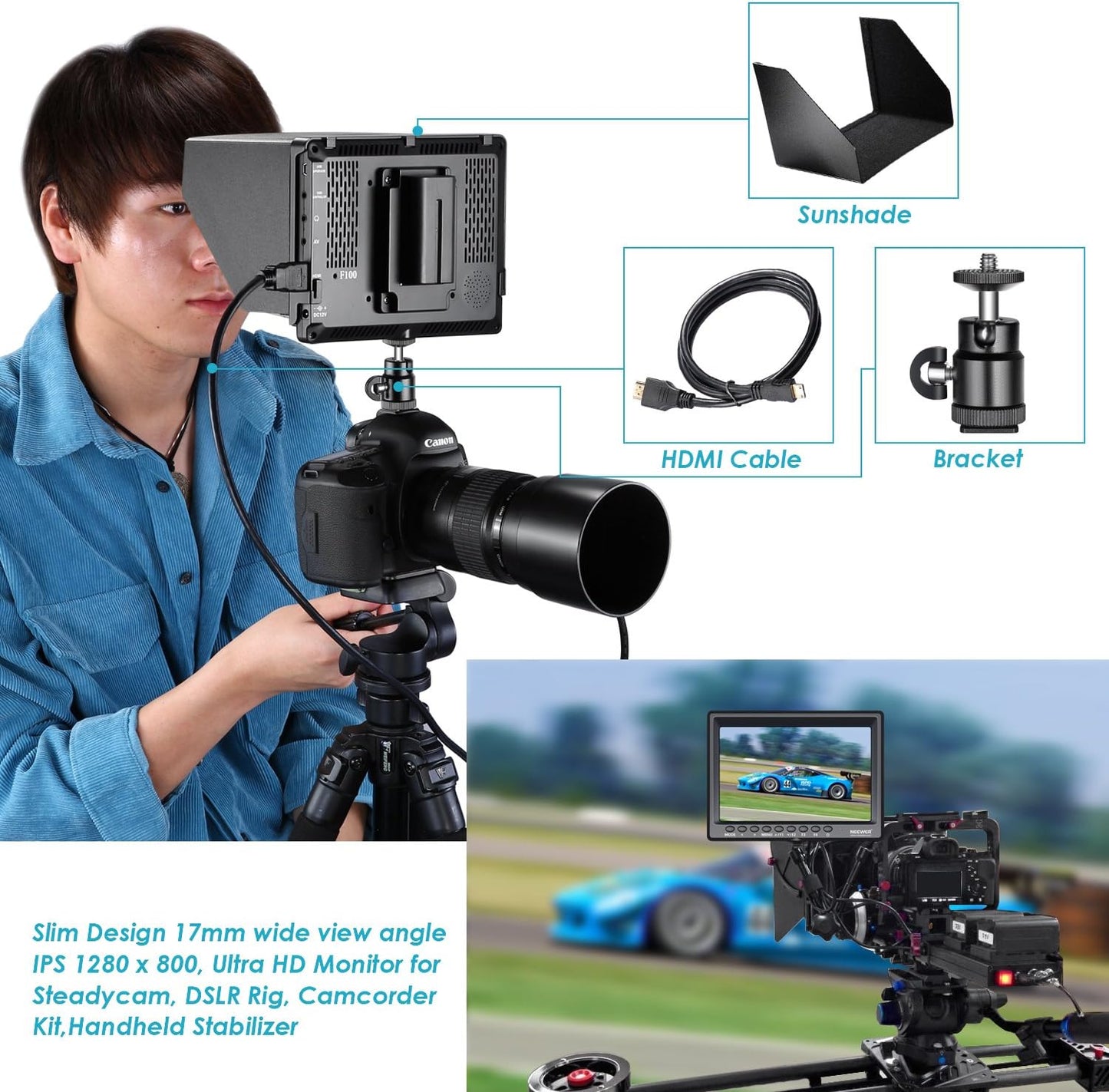 Neewer F100 7inch Camera Field Monitor