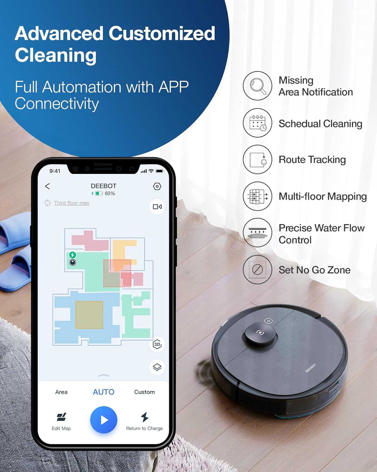 Ecovacs Deebot T8 Aivi Robot Vaccum Cleaner