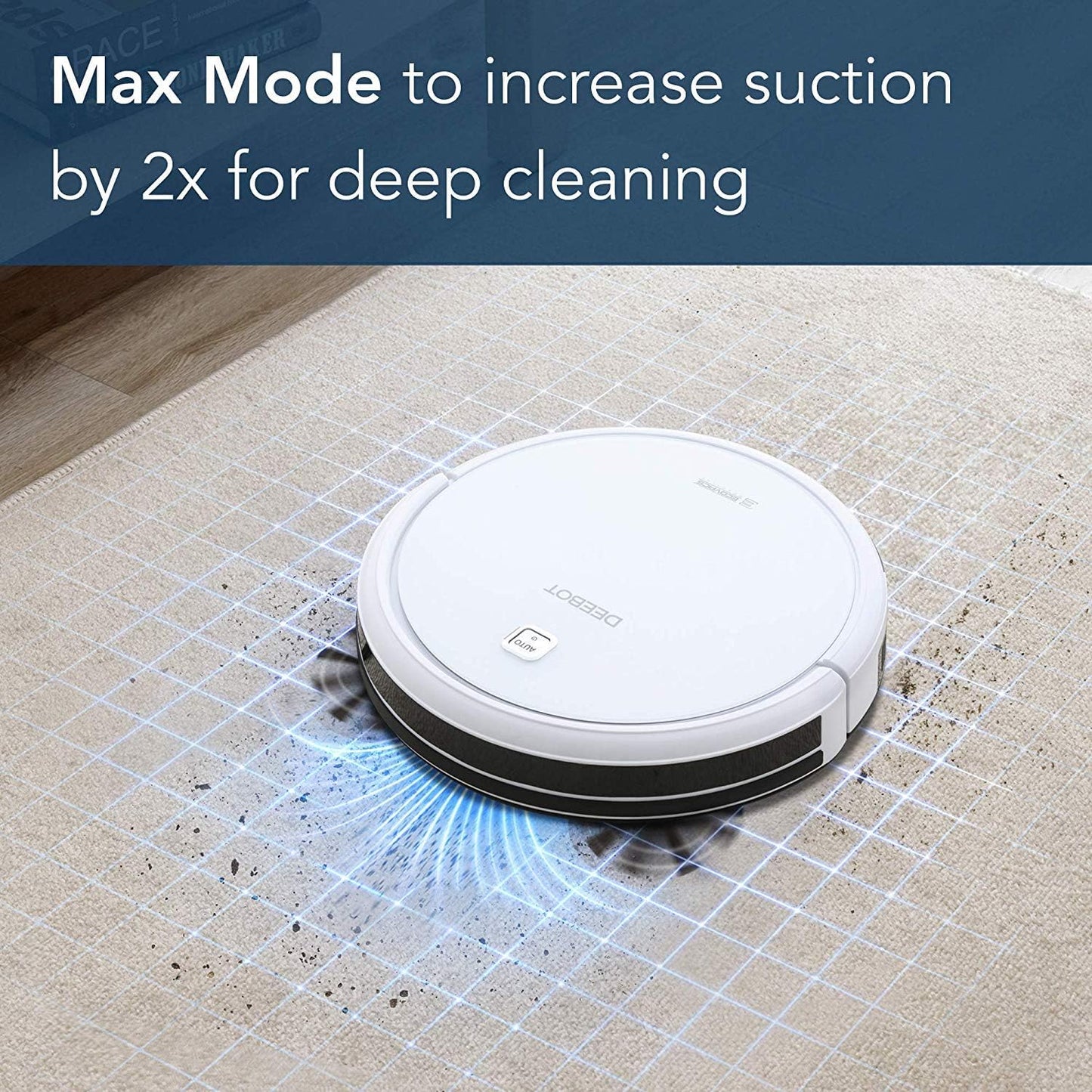 ECOVACS DEEBOT N79W Robot Vacuum Cleaner (White) with Max Power Suction, Alexa Connectivity, App Controls, Self-Charging, for Hard Surface Floors & Thin Carpets (Renewed)