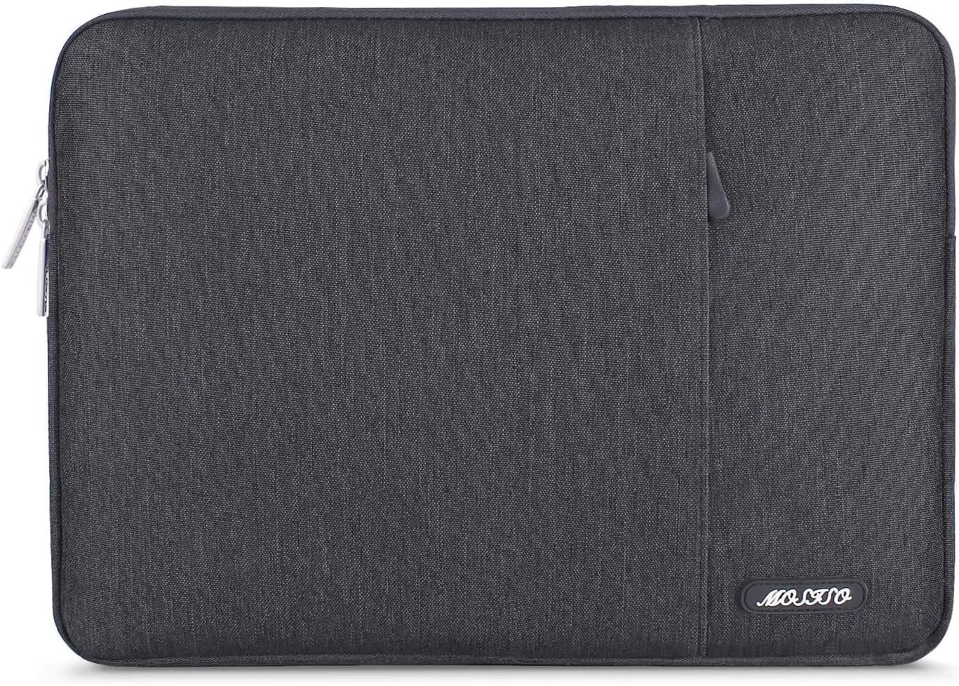 MOSISO Laptop Case 13.3 inch, 13-13.3 inch Laptop Sleeve Compatible with MacBook Air/Pro 13 / Pro 14, HP Dell ASUS Lenovo Notebook, Polyester Vertical Computer Sleeve Bag with Pocket, Space Gray