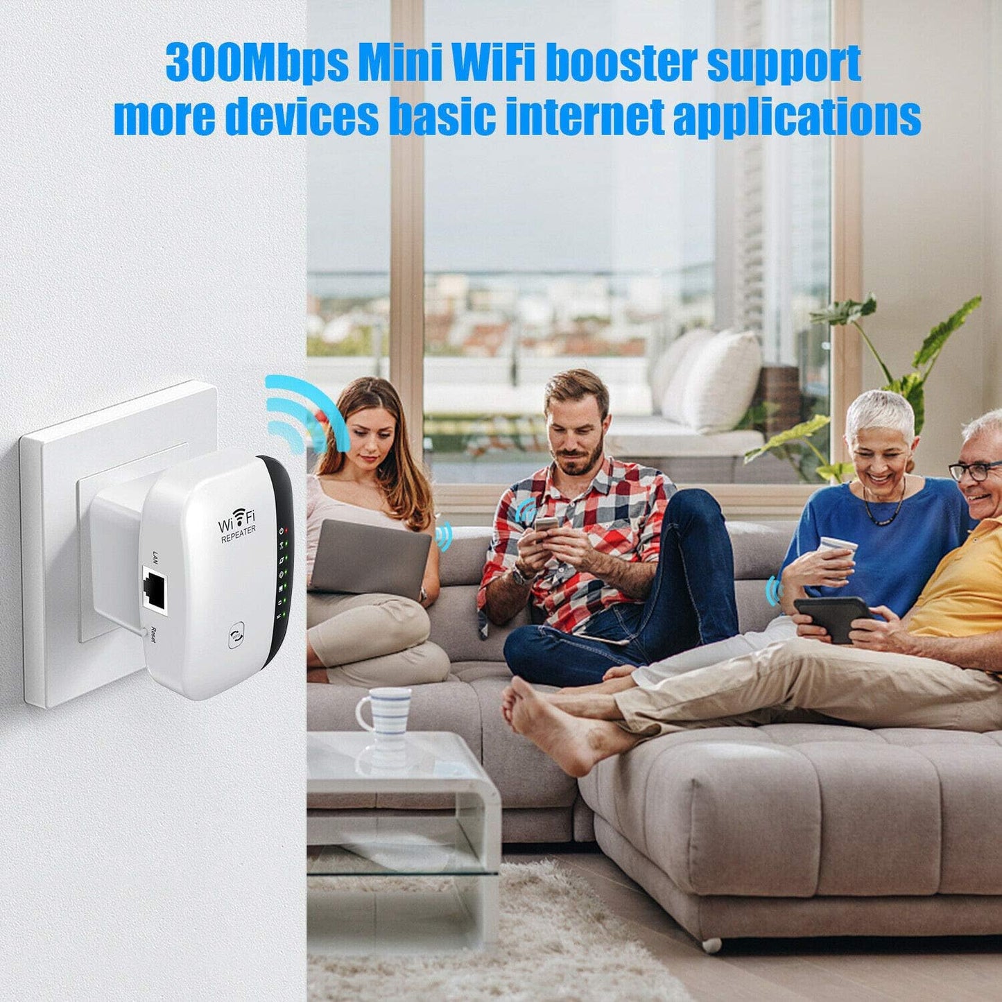 WiFi Extender,2024 Generation WiFi Booster,Covers Up to 3000 Sq.ft,Internet Booster with Ethernet Port,Wifiblast,1-Tap Setup,Access Point,WiFi Extenders Signal Booster for Home