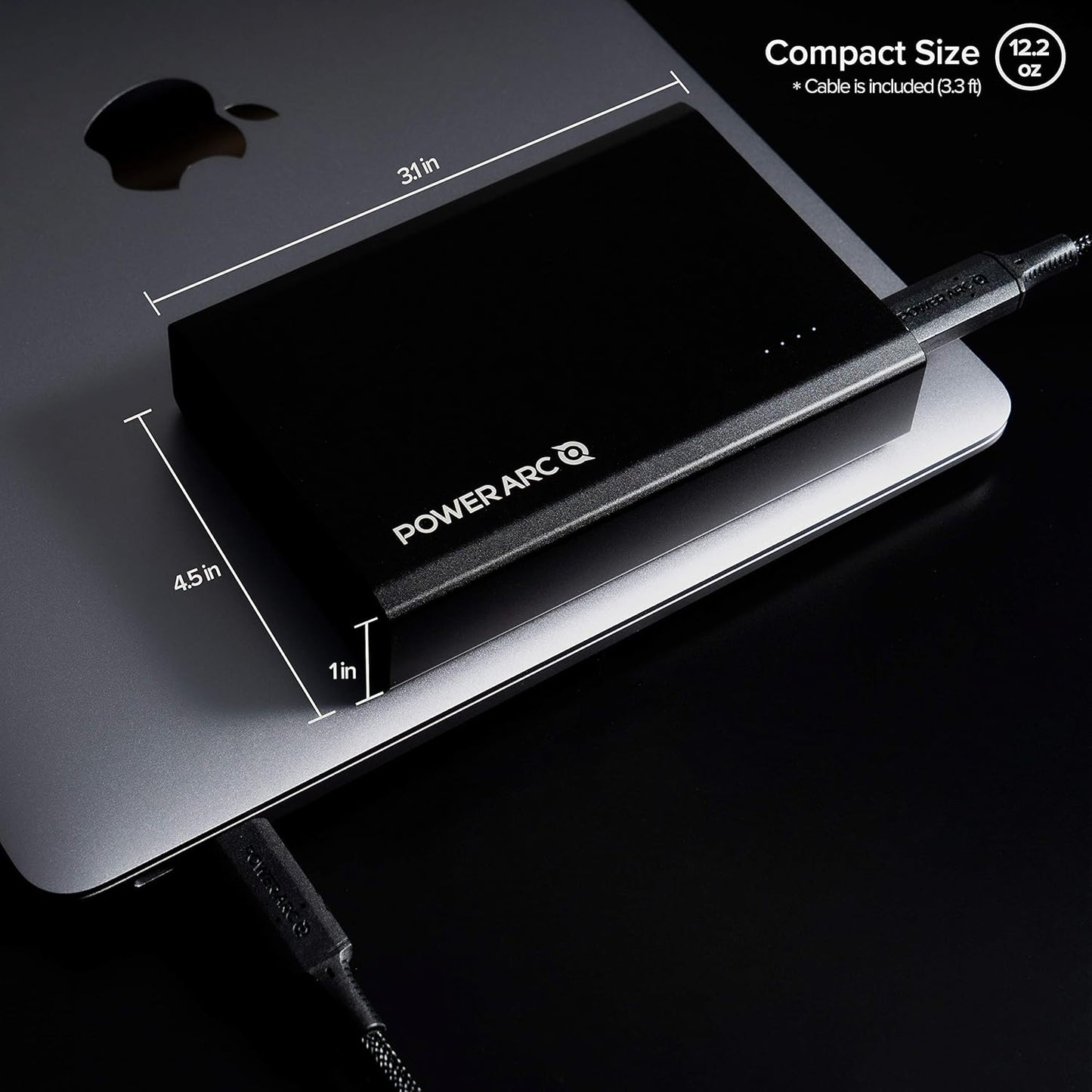 PowerArc ArcPack 60 W PD Power Bank 15000 mAh 3 Port USB C Power Delivery Type C Cable Compatible with iPhone 14 13 12 Mini SE 11 Plus Pro Max MacBook Air iPad Pro Air Galaxy S21 S20 S10 Plus Note 20
