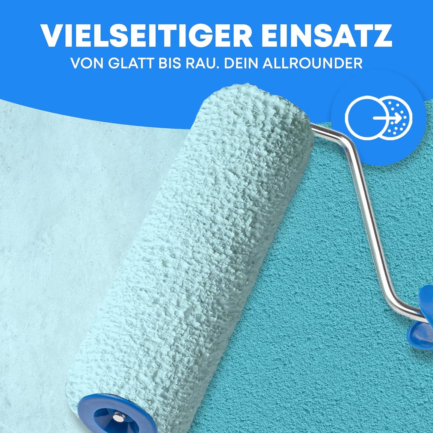 BOKERT Paint Roller - for Perfect Paint Application - with 25 cm Microfibre Paint Roller - for Walls and Ceilings - Pile Height 15 mm (25 cm / Pile Height 15 mm)