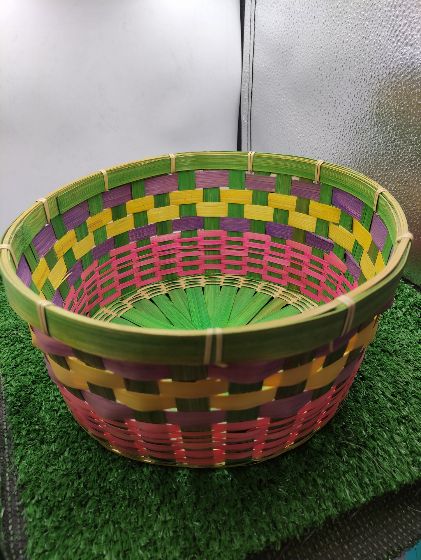 BAMBO RATTAN ROUND BASKET