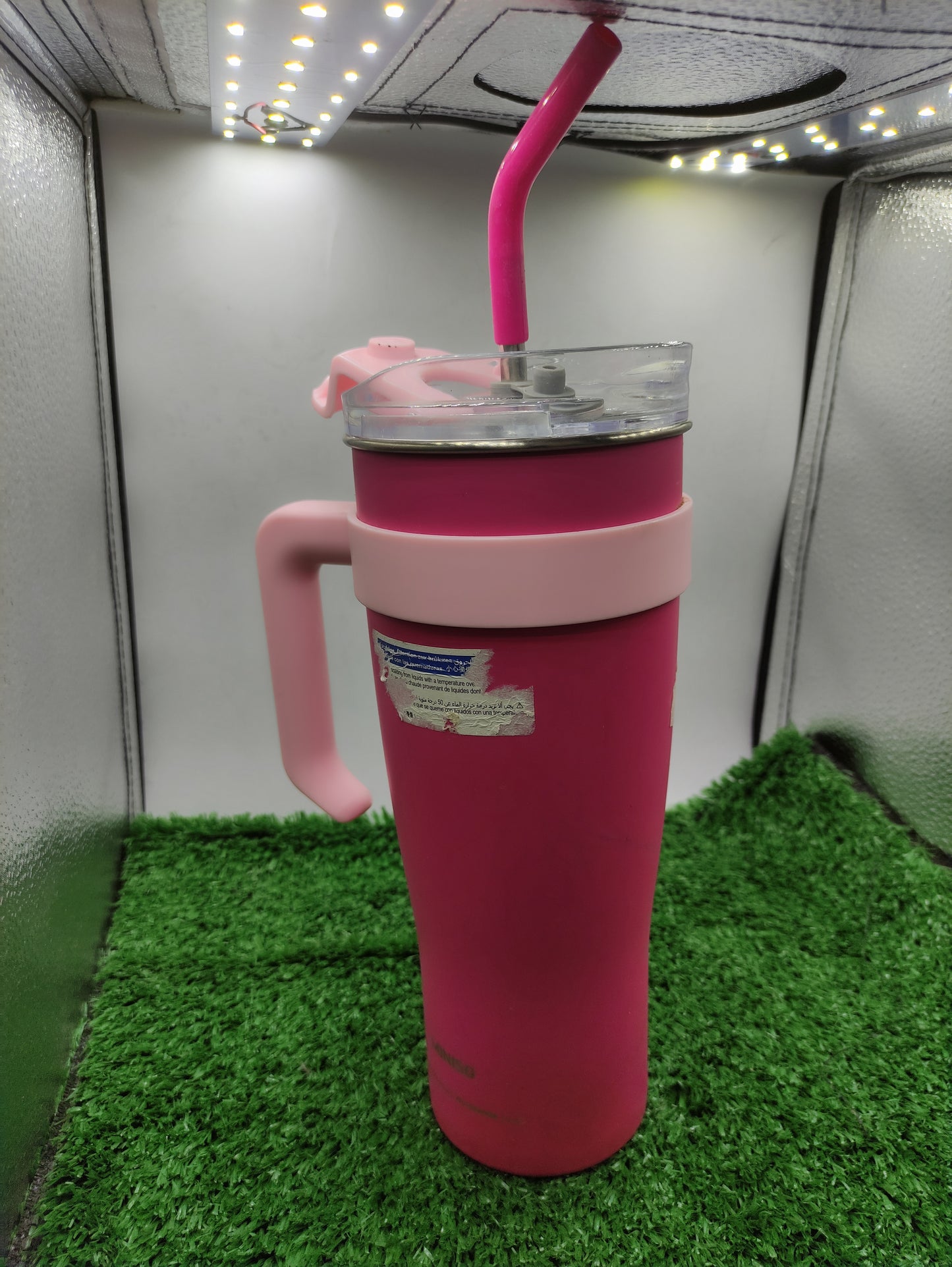 MINISO BARBIE TUMBLER WITH HANDLE AND STRAW