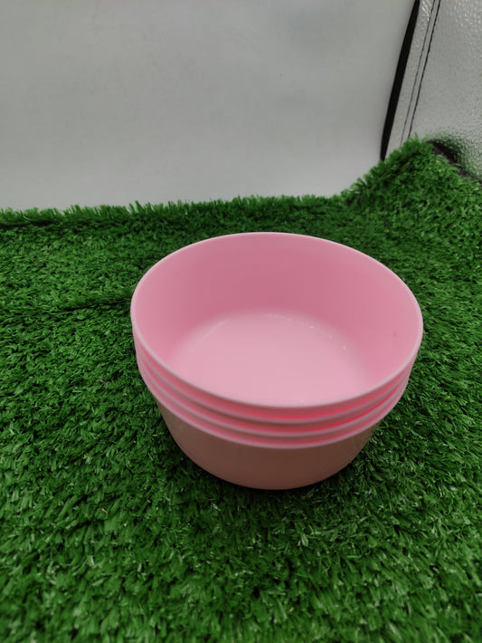 STACKED PLASTIC BOWLS