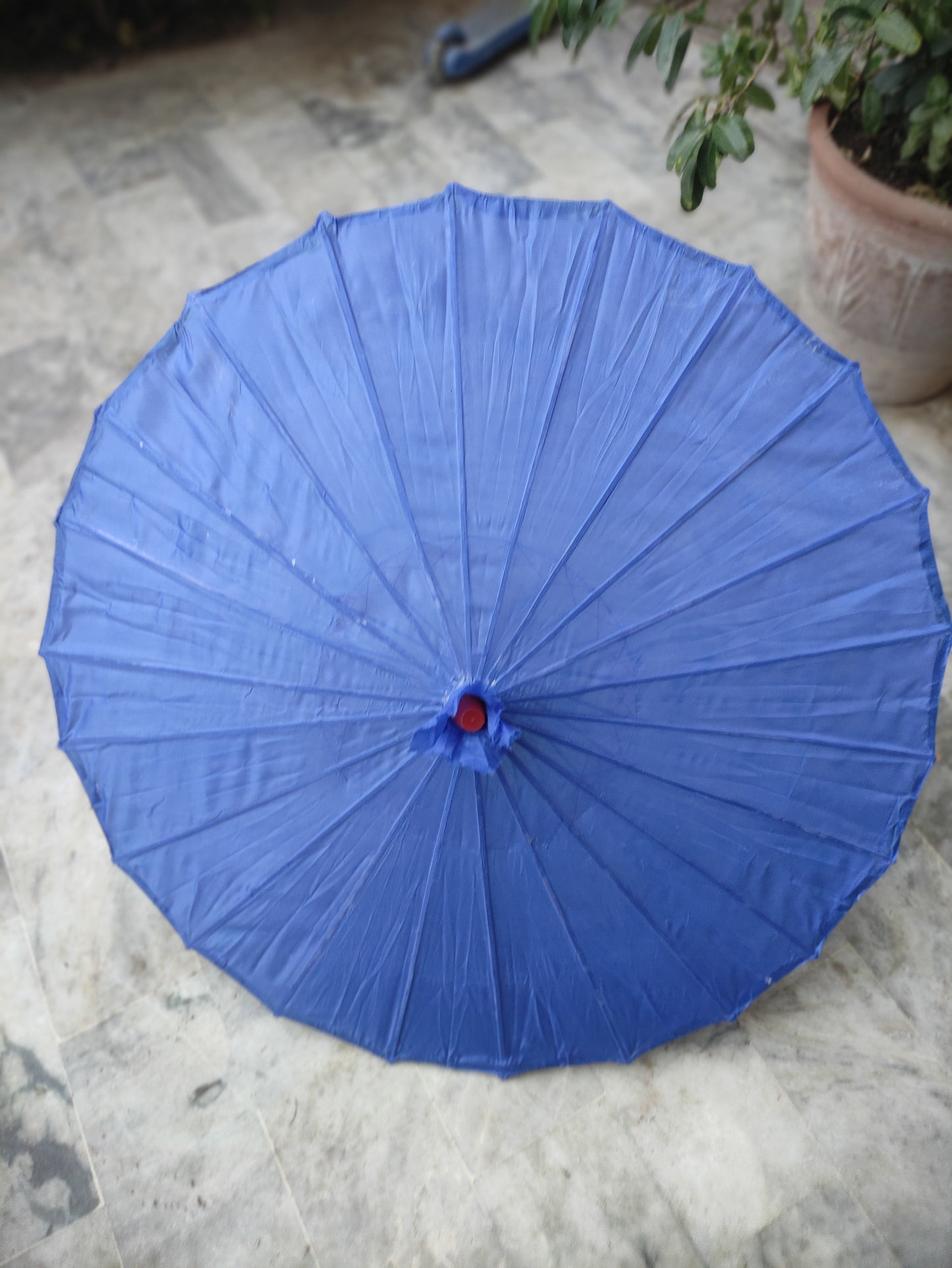 BLUE PAPER PARASOL UMBRELLA