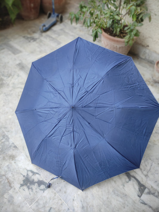 BLUE AUTOMATIC OPEN AN CLOSE TRAVEL UMBRELLA