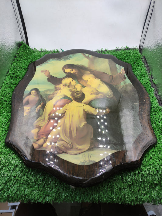 VINTAGE STYLE RELIGIOUS WALL PLAQUE FEARTURING AN IMAGE