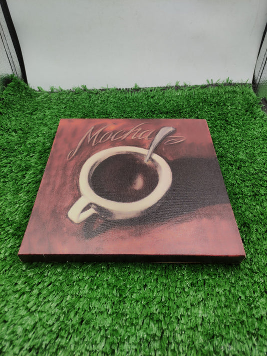 CERAMIC TILE IN WOOD BASE TRIVET WALL PLAQUE