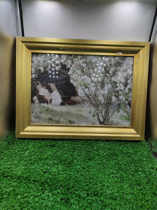 FLOWER GARDEN VINTAGE PAINTING