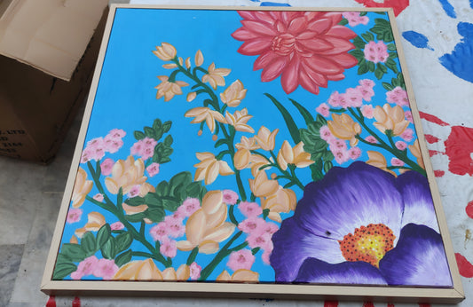 IMAGE PHOTOGRAPH OF A VIBRANT HAND PAINTED